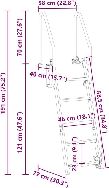 Immagine prodotto vidaXL Dockleiter