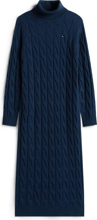 Tommy Hilfiger Soft Wool Cable Roll-Nk Ls Dress (L)