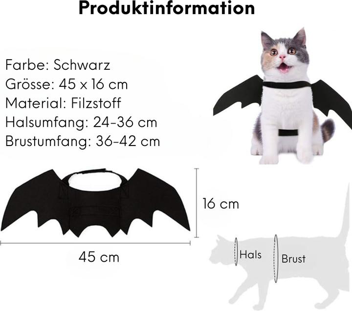 Actual product image Suba Pet Cat Bat Wings for Halloween Party Decoration (Dog costume)