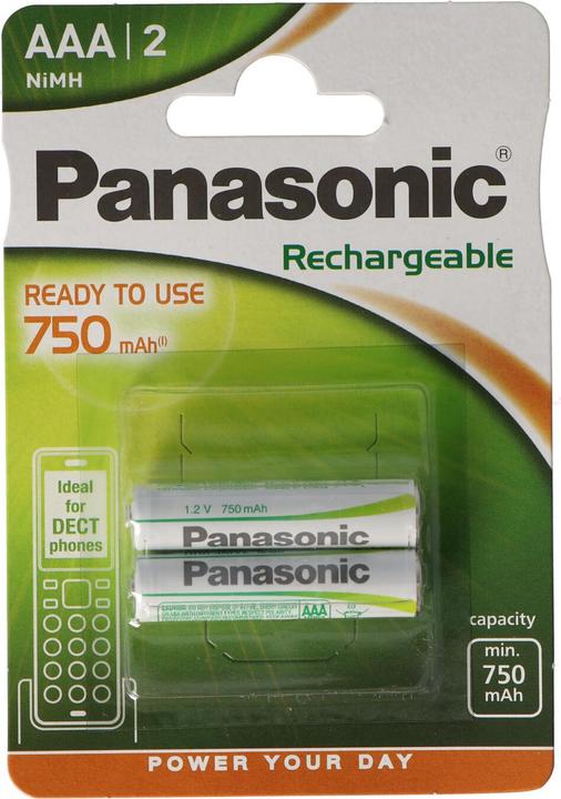 Panasonic Rechargeable DECT (2 pcs., AAA, 750 mAh)