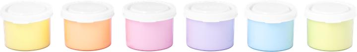Actual product image Jovi Pastel finger paints, 6 tins of 35 ml in cardboard packaging (35 ml)