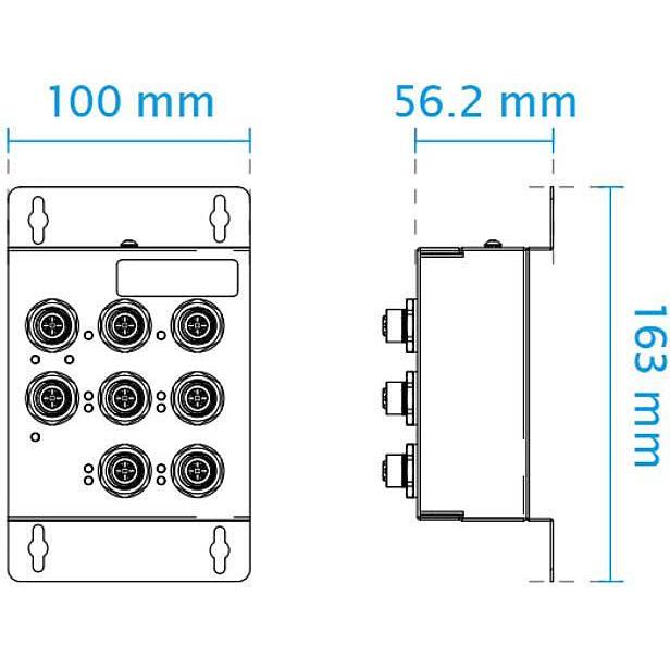 Thumbnail - Vivotek AW-IHT-0602 (6 Ports), Netzwerk Switch, Schwarz