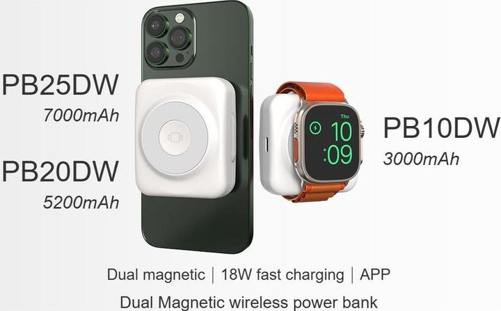 Immagine prodotto Isdt Powerbank PB25DW 25 Wh, caricatore wireless, USB-C 18W (3500 mAh, 18 W, 25 Wh)