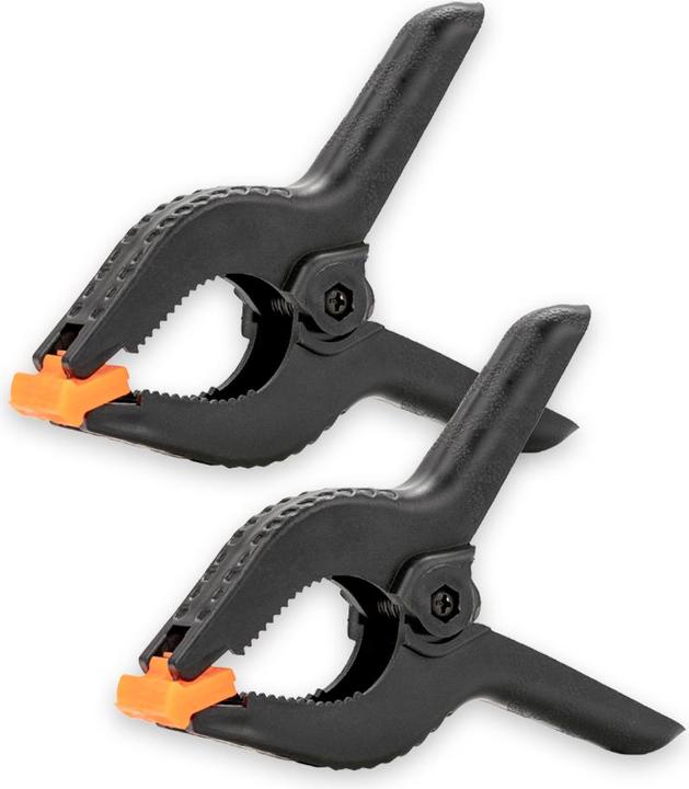 Produktbild Caruba Federklemme Schwarz/Orange Small (2 StÃ¼ck) (Stativhalterung)