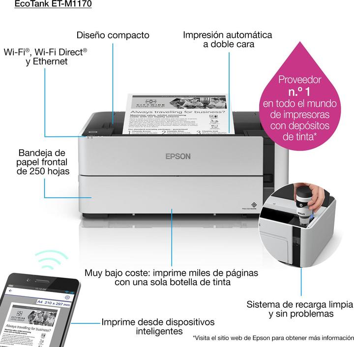 Productafbeelding Epson ET-M1170 EcoTank (Inktreservoir, Zwart-wit)