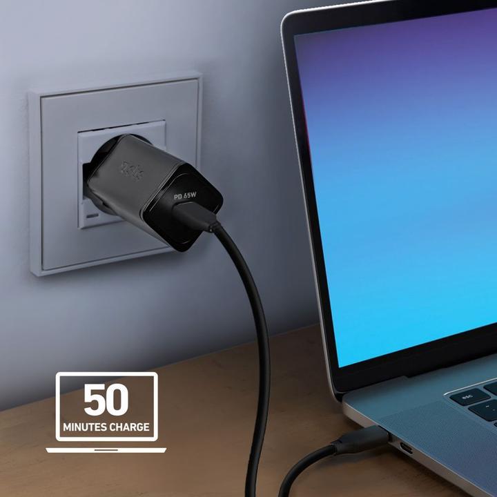 Produktbild SBS Ladegerät GaN USB-C PD 65W schwarz (65 W)