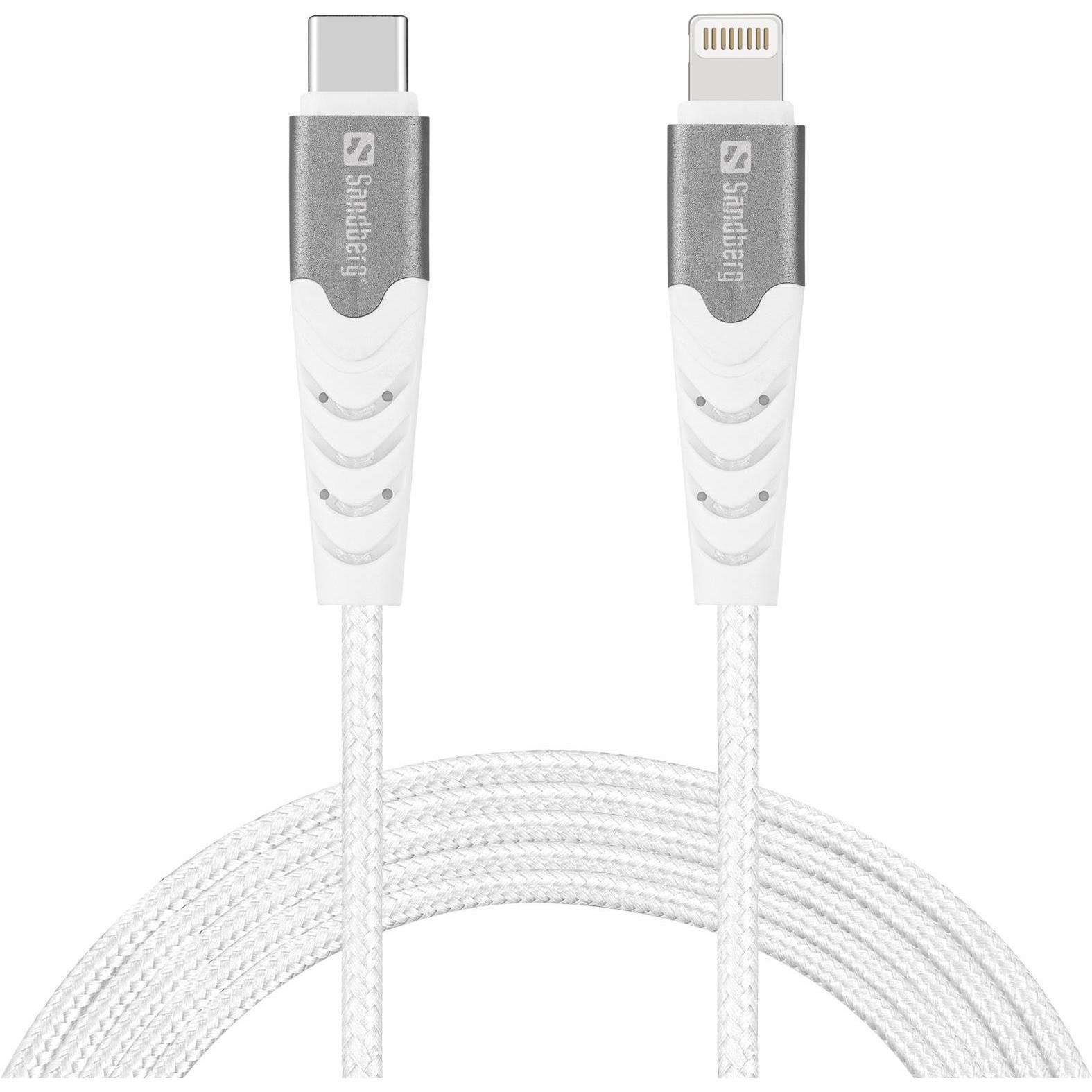 Sandberg USB-C PD to Lightning MFI 2M (2 m, USB 3.2 Gen 1), USB Kabel