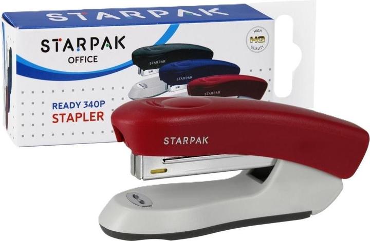 Productafbeelding Starpak Ready STK-340 P nietmachine, bordeaux rood (12 Bladen)