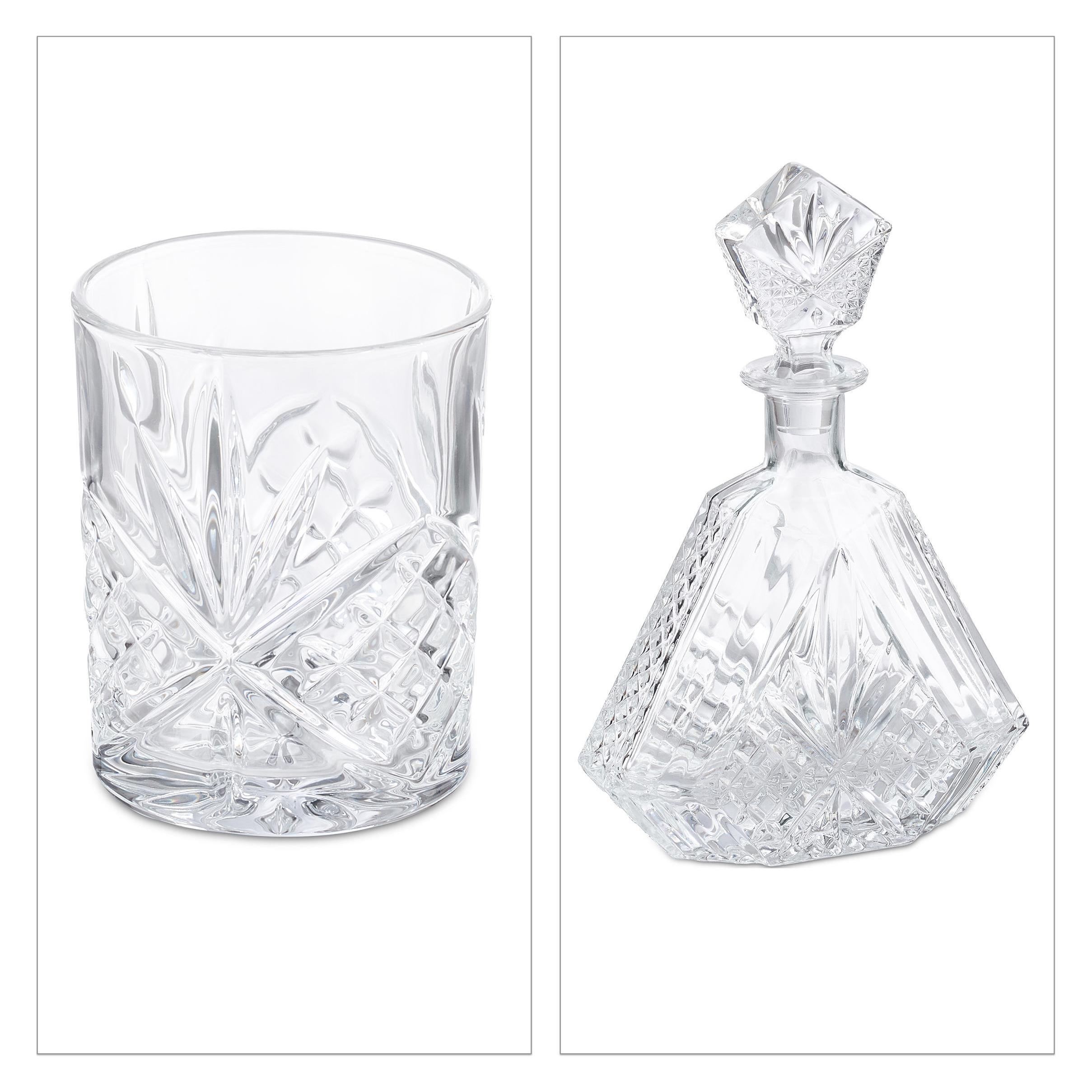 Relaxdays Set Da 4 Bicchieri In Vetro Per Acqua E Drink, Lavabili In Lavastoviglie Servizio Tavola 410 Ml Trasparenti 84729238