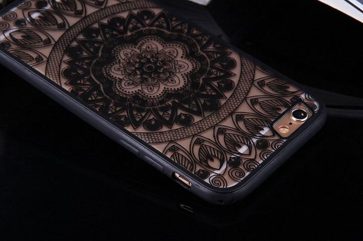 Produktbild König Design Apple iPhone SE 2022 Handyhülle Mandala Case Cover Schutzhülle Bumper Schwarz