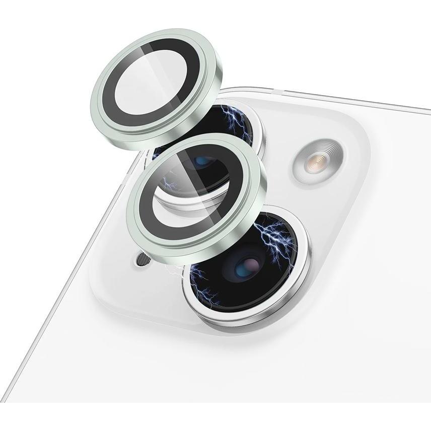 Lito - S+ Camera Glass Protector - iPhone 15 / iPhone 15 Plus - Green (1 pz., Apple iPhone 15, Apple iPhone 15 Plus), Pellicola protettiva smartphone,