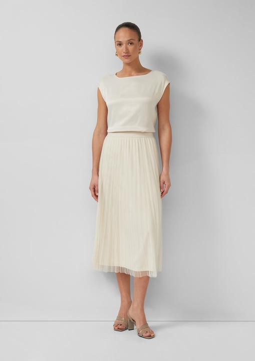 Produktbild s.Oliver Rock Plissierter Midi-Meshrock mit Jerseyfutter (48)