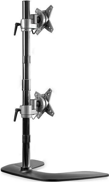 Produktbild StarTech Vertikale duale Monitorhalterung - Für bis zu 27 "VESA-Monitore - Aluminium - Hö (Tisch, 27", 16 kg)