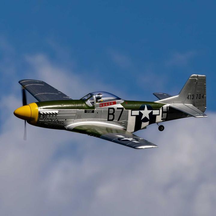 Actual product image E-Flite AVION Mustang P-51D 1000mm EP BNF with AS3X+ and SAFE Select (Warbird)