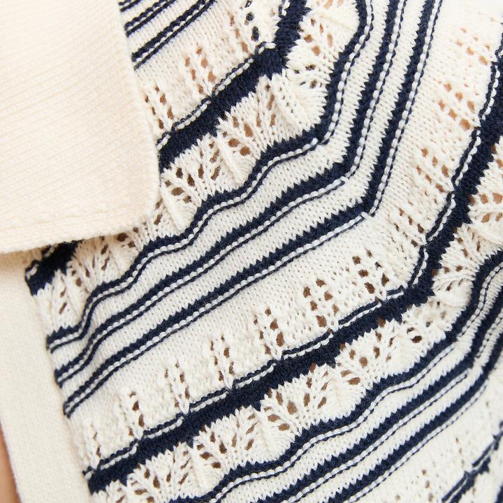 Produktbild La Redoute Collections Polopullover mit Lochmuster (XS)