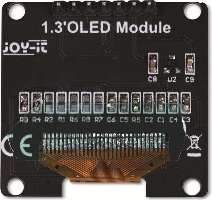 Actual product image Joy-it SBC-OLED01.3 Display module 3.3 cm (1.3" ) 128 x 64 pixels Suitable for (development kits):