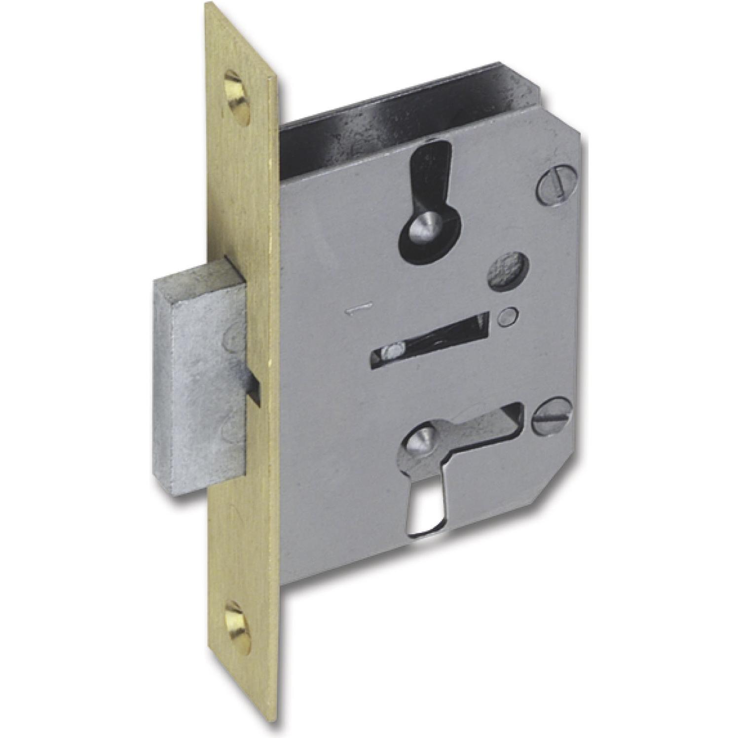 Junie, Türschloss + Schliesszylinder, 667 Bart-Einsteckschloss, Dornmass 40 mm, Stahl/Stulp Messing