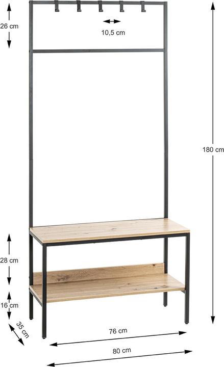 Actual product image HAKU Möbel Standgarderobe