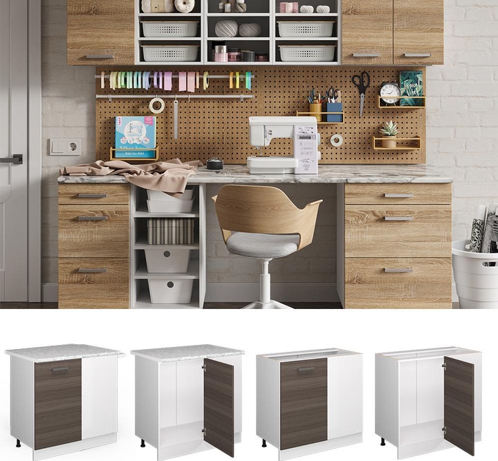 Produktbild Vicco Eckschrank für Haushaltsgegenstände R-Line (86 x 60 x 81.5 cm)