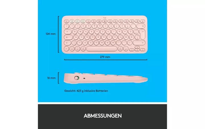 Immagine prodotto Logitech K380 per Mac Tastiera Bluetooth multi-dispositivo - ROSE - CENTRALE (CH) (CH, Senza fili)