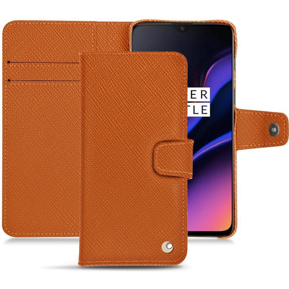 Noreve Lederschutzhülle (OnePlus 6T), Smartphone Hülle, Orange