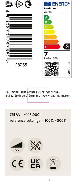 Energie-Label Paulmann Reflektor (GU10, 460 lm, 1x)