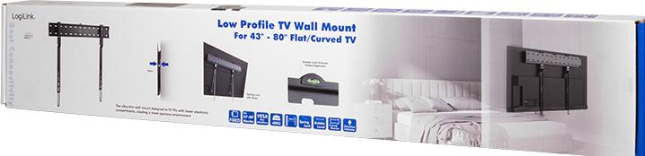 Actual product image LogiLink Bracket - for LCD TV / curved LCD TV (narrow) (Wall, 80", 40 kg)
