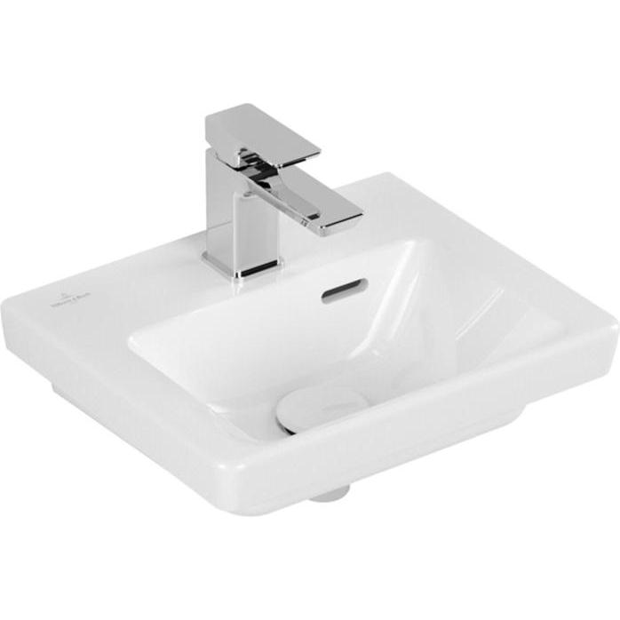 Villeroy & Boch, Waschbecken, V&B Handwaschbecken SUBWAY 3.0 370x305mm m ÜL mit HL we C+ (305 mm, 370 mm)