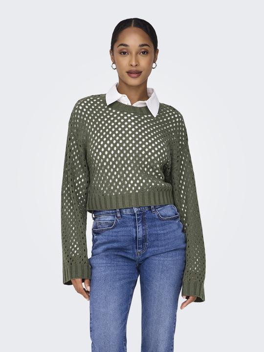 Produktbild Only Normal geschnitten Rundhals Tief angesetzte Schulter Pullover Gestricktes Oberteil (M)