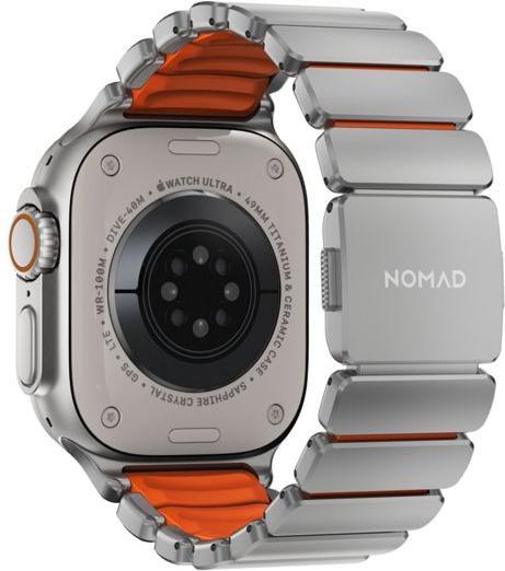 Productafbeelding Nomad Spartan Band Natural Titanium Ultra Orange 49mm (FKM, Titanium, Titanium)