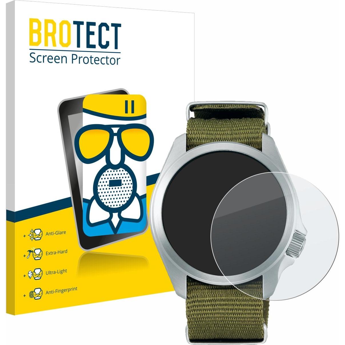 BROTECT Schutzglas Schutzfolie Displayschutz Display Schutz Glas Folie matt, Smartwatch Schutzfolie, Grau