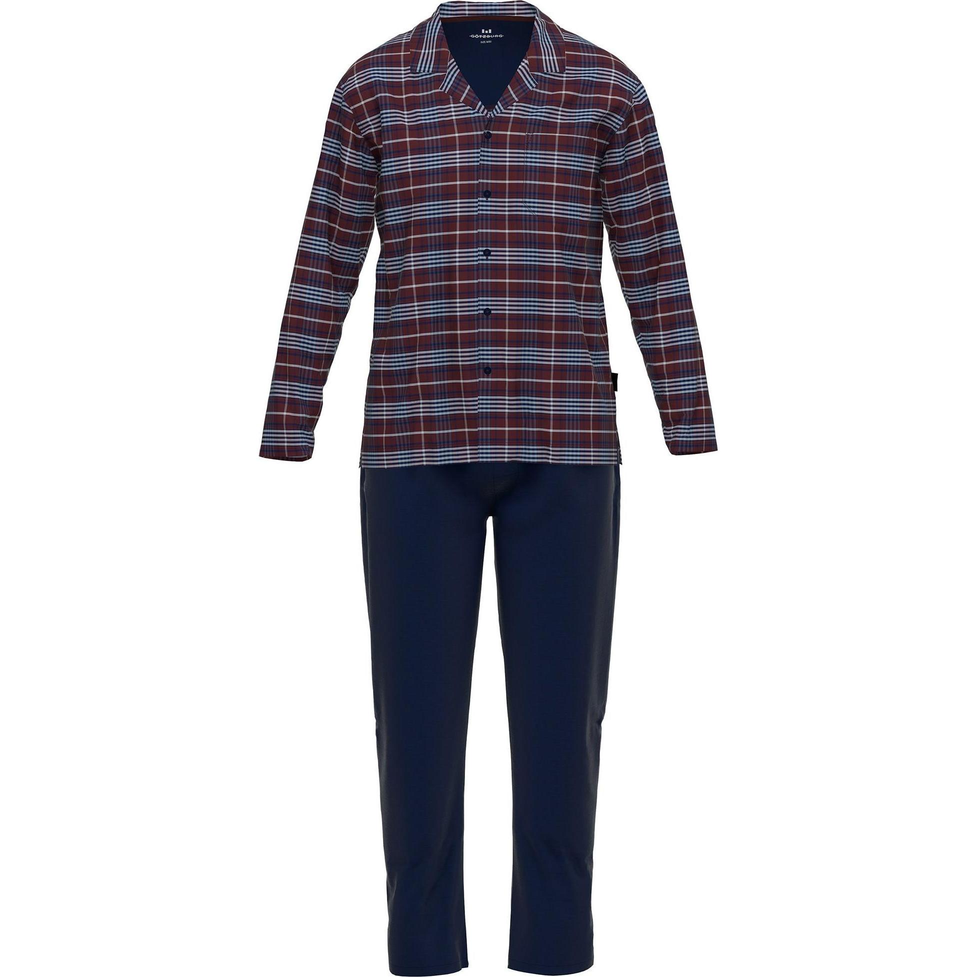Götzburg, Herren, Pyjama, Pyjama Casual Bequem sitzend, Mehrfarbig, (M)
