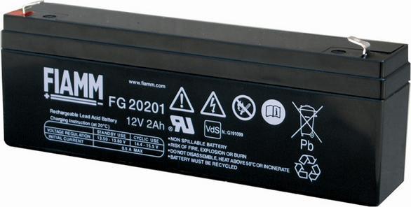 Immagine prodotto Fiamm Batteria ricaricabile, al piombo, 12V, 2Ah, linguetta piatta, 4,8 mm (12 V, 2 Ah)