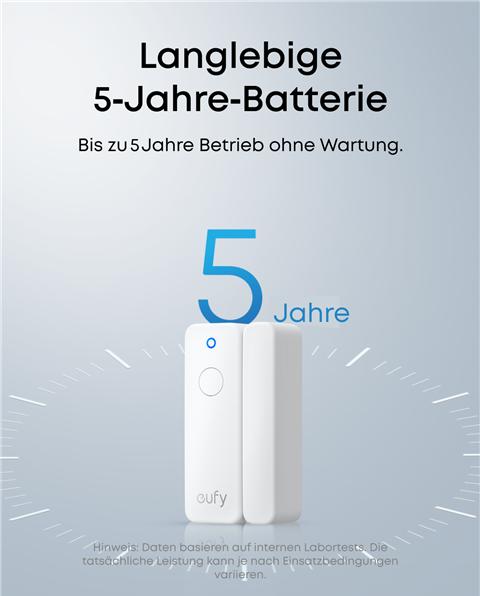Produktbild eufy bis zu 5 Jahre Laufzeit, 200m Funkreichweite, benötigt Homebase Entry Sensor E20