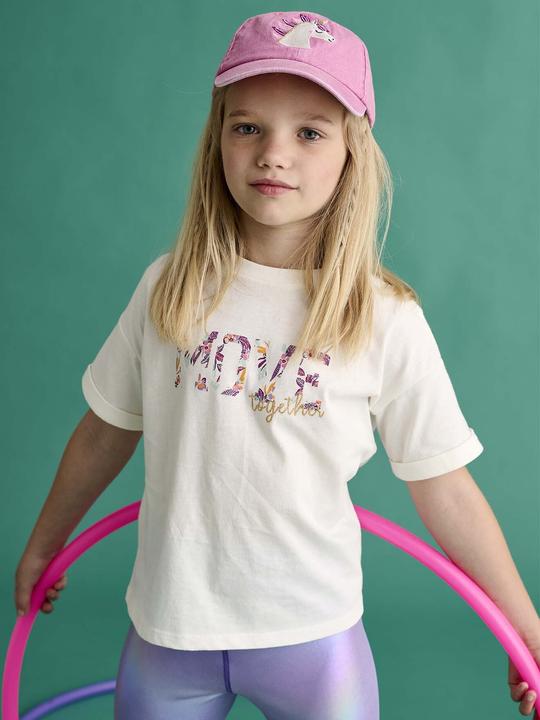 Actual product image Vertbaudet Mädchen Sport-Set: T-Shirt & Radlerhose mit Glanzeffekt (128)