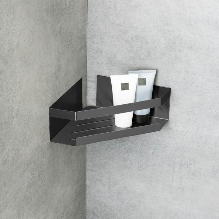 Produktbild Wenko SW Eckablage Meleto grau (28.50 x 18 x 8 cm)