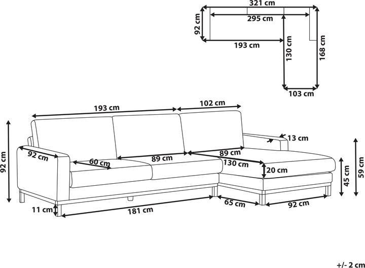Actual product image Beliani Siggard (Corner sofa)