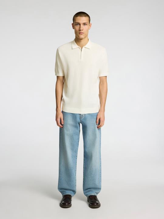 Produktbild Selected Homme Slhcran Ss Knit Structure Half Zip Polo (L)