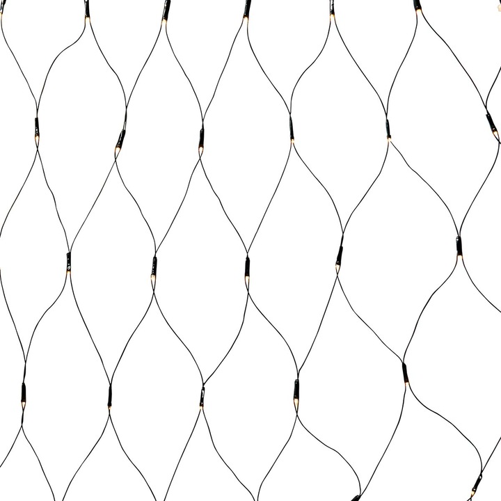 Image du produit Nedis Lampe filet décorative | Blanc chaud | 160 LEDs | 2 x 1 m | Effets de lumière : 7 | Intérieur et (2 m)