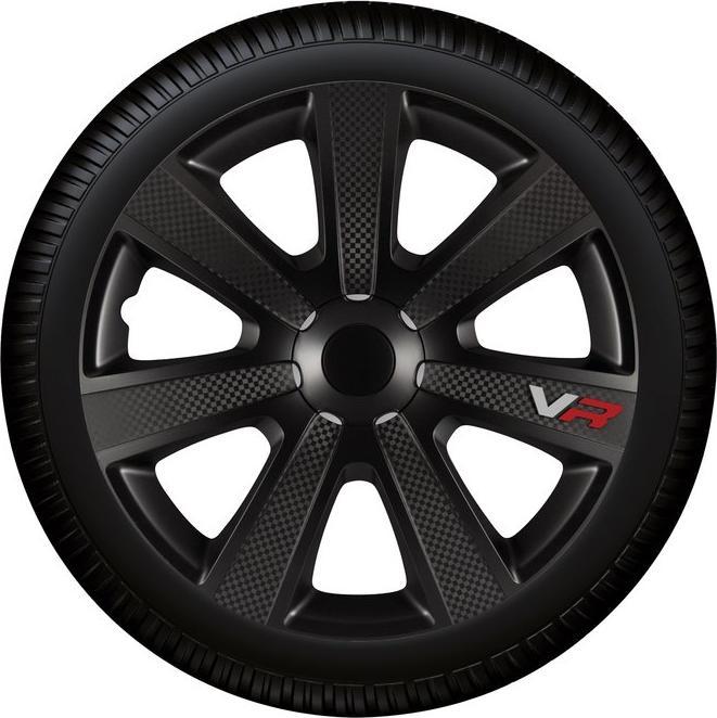 Productafbeelding Carpoint Wieldoppen Vr Carbon 14 Inch Abs Zwart Set Van 4 (4 Pcs., 14")