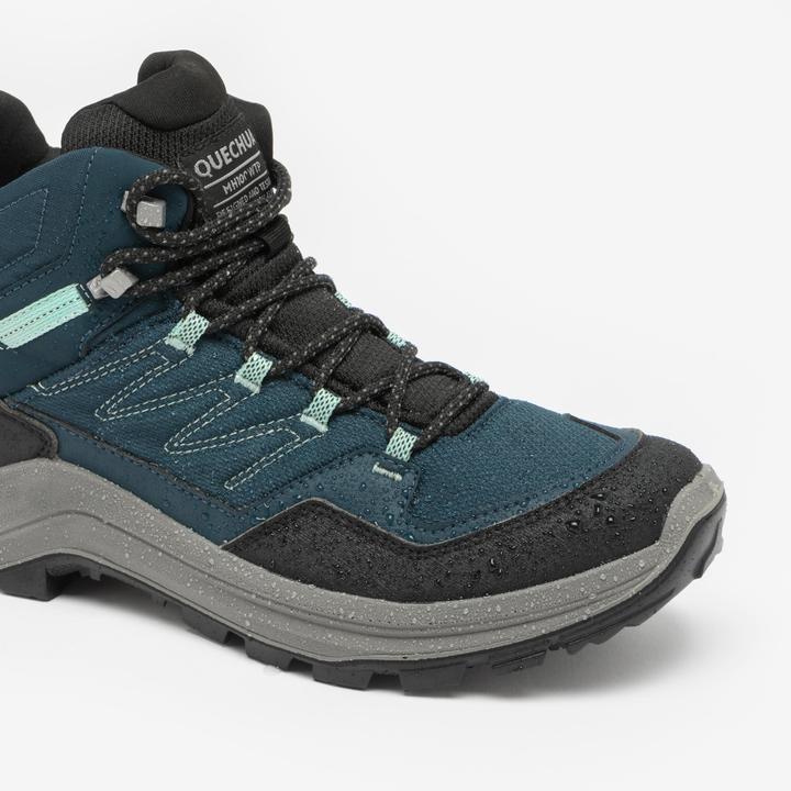 Image du produit Quechua Chaussures imperméables de randonnée montagne femme, MH100 mid vert (38)