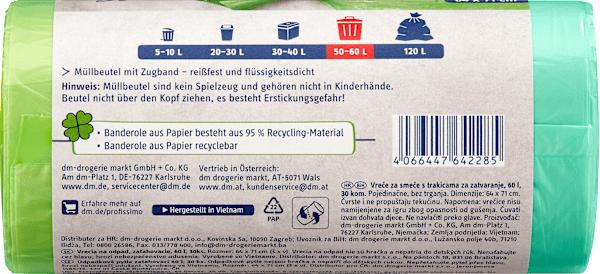 Nährwerte und Zutaten dm Profissimo Müllbeutel (30x, 60 l)