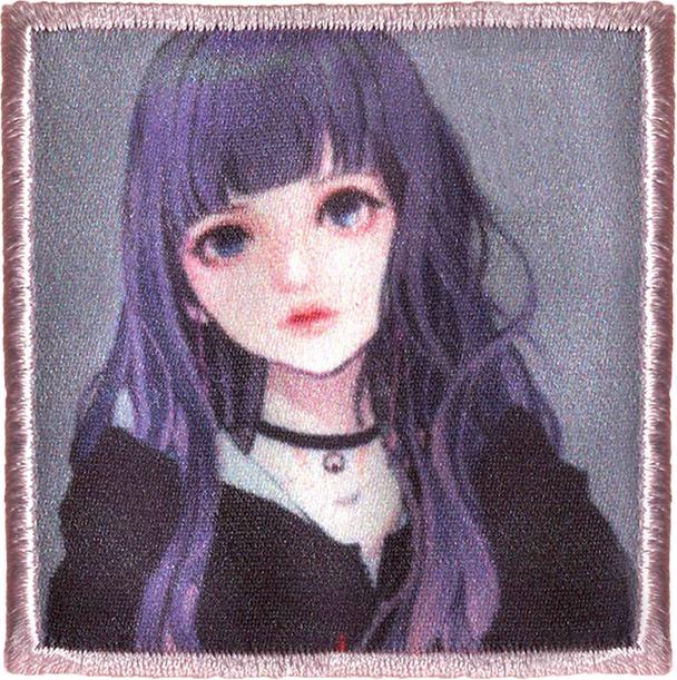 Produktbild Prym Applikation K-Pop, Mädchen violette Haare (5 x 5 cm)