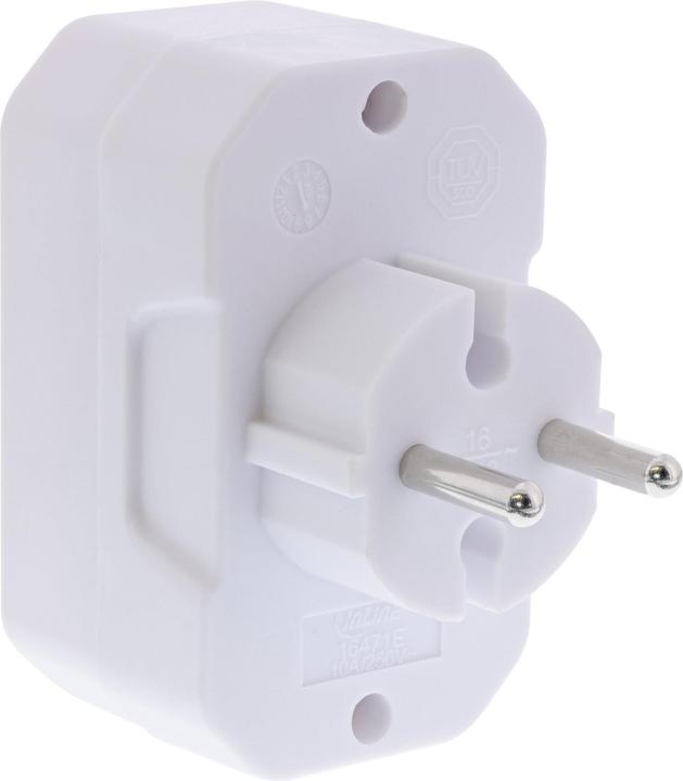 Image du produit InLine Adaptateur de prise, CEE7/17 à 4x Eurobuches, avec protection renforcée contre les contacts (CEE 7/3, 4 x)