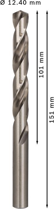 Immagine prodotto Bosch Professional Zubehör Trapano PRO Metal HSS-G, 12,4 x 101 x 151 mm (12,4 mm)