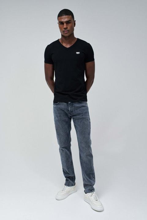 Produktbild Salsa Jeans T-Shirt Vneck Cotton Lycra T-Shirt Metal Badge (S)