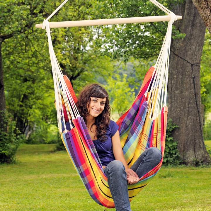 Actual product image Amazonas Brasil Rainbow double hammock, 160x130 cm, 150 kg (150 kg)