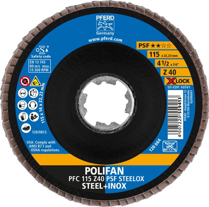 Produktbild Pferd X-LOCK Fächerschleifscheibe Universal-Linie PSF (40)