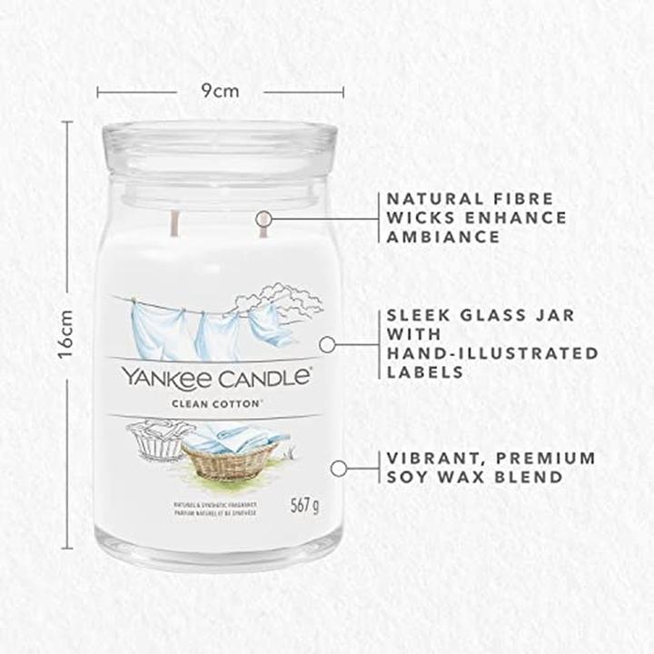 Immagine prodotto Yankee Candle Duftkerze Clean Cotton Signature Large Jar (567 g)