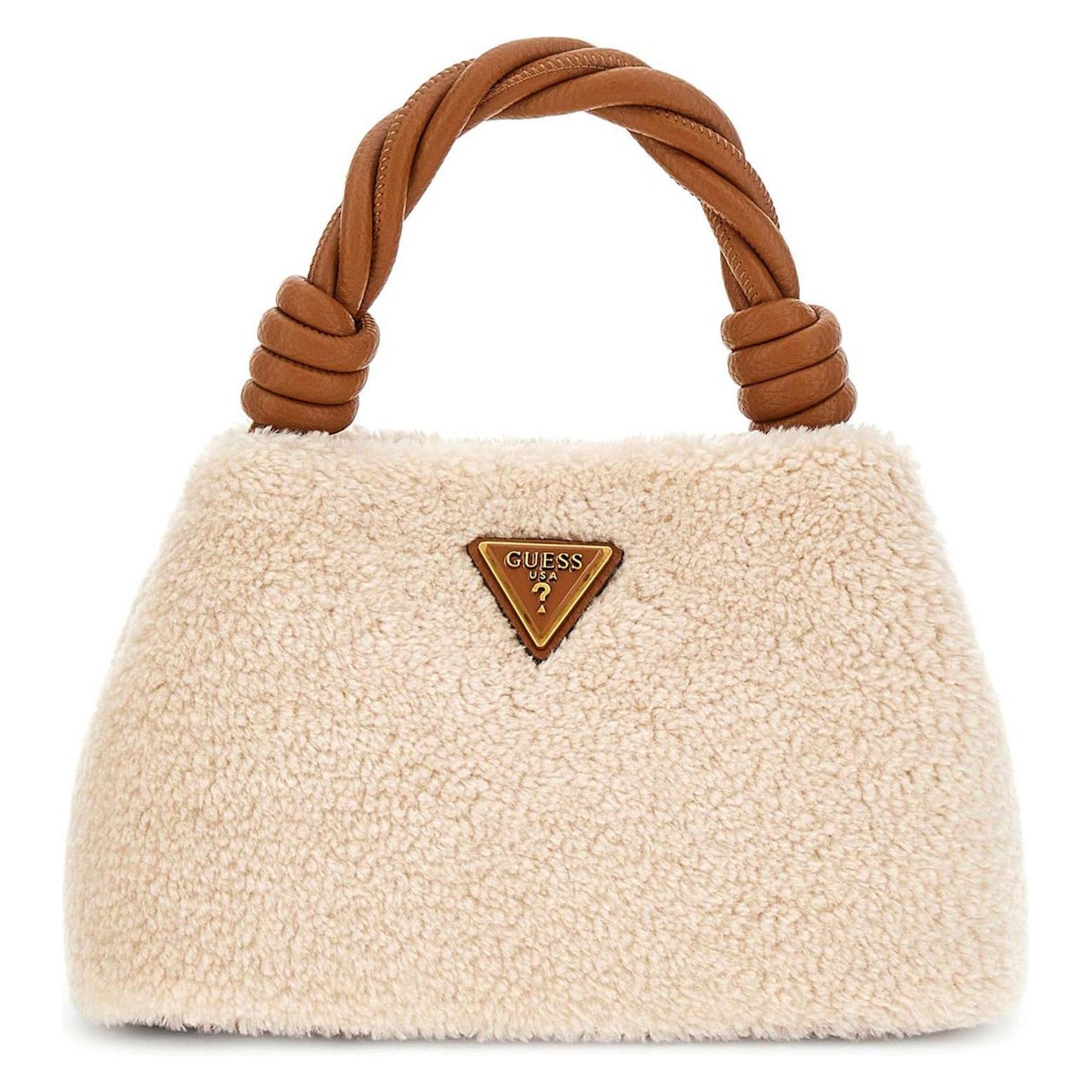 Guess, Damen, Handtasche, Shaida Top Handle Crossbody Bag, Beige